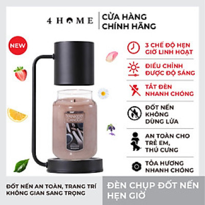 Đèn Chụp Đốt Nến Hẹn Giờ 4Home - Màu Đen