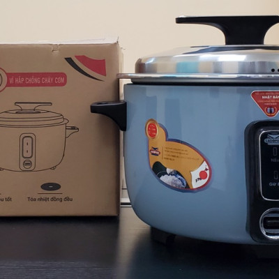 Nồi cơm điện công nghiệp 8.5L Ladomax có vỉ inox chống nấu cơm cháy, dùng cho quán cơm, nhà xưởng, căn tin-Hàng chính hãng