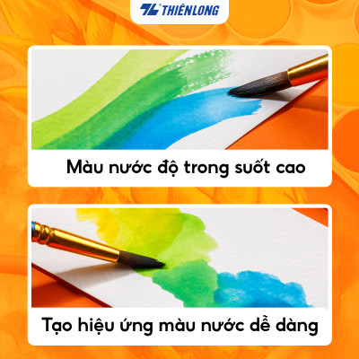 Bộ 12 Màu nước dạng nén Thiên Long Colokit WACO-C001