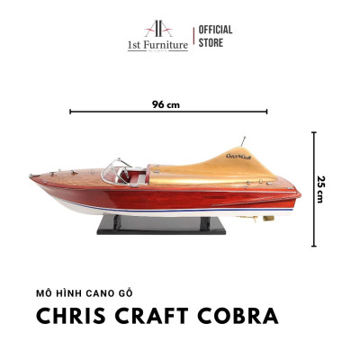 Mô hình Cano CHRIS CRAFT COBRA  cao cấp, mô hình gỗ tự nhiên, làm quà tặng sang trọng 1st FURNITURE