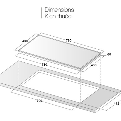 Bếp từ đôi Eurosun EU-T726Pro - Hàng Chính Hãng