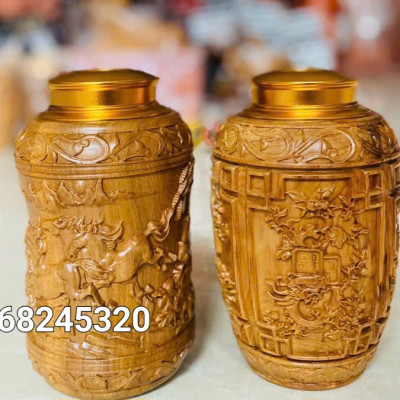 Hộp trà chè gỗ bách xanh lắp đồng cao cấp kt 20×11cm