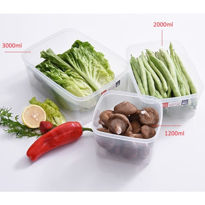 Set 02 hộp đựng thực phầm Nakaya 1200ml và 2000ml, thiết kế tinh tế, đẹp mắt, khả năng giữ kín hơi vượt trội - nội địa Nhật Bản