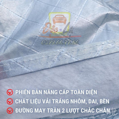Bạt Phủ Xe Ô Tô Mazda 2, Mazda 3, Mazda 6, CX5, CX8, CX9, BT50, Chất Liệu Bạt Tráng Nhôm 3 lớp cao cấp