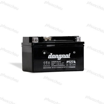Ắc Quy Đồng Nai PTZ7A 12V-7Ah cho xe máy Atila, Piagio, Spacy ,Vespa, Zip, Môtô