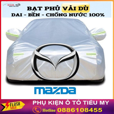 Bạt Phủ Ô Tô Vải Dù Xe MAZDA 2, Mazda 3, Mazda 6, CX5, CX8, CX9, BT50 chống nóng, chống nước,xe 4-7 chỗ