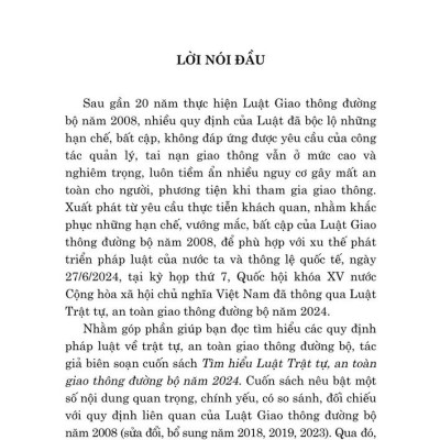 Tìm hiểu Luật trật tự, an toàn giao thông đường bộ năm 2024 - bản in 2025