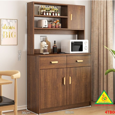 Tủ bếp gia đình gỗ MDF phong cách hiện đại 4TB06 - Nội thất lắp ráp Viendong Adv