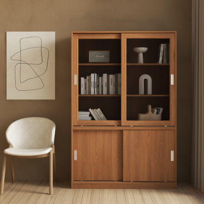 [Happy Home Furniture] LUCA, Tủ lưu trữ 4 cánh lùa, 120cm x 40cm x 180cm ( DxRxC), TCL_010