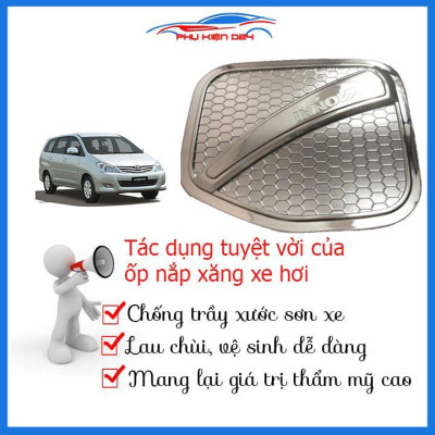 Ốp nắp bình xăng Innova 2017-2018-2019 mạ crom chống trầy trang trí ô tô