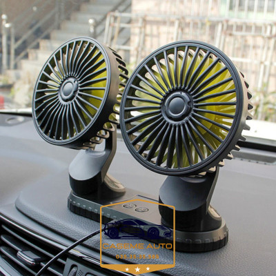[Quạt Đôi USB 5V] Quạt Đôi Để Taplo Ô Tô, Xoay 360. Để Trên Taplo Ô Tô, Bàn Làm Việc, Nhỏ Gọn Cực Mát Hàng Cao Cấp - Hàng Nhập Khẩu