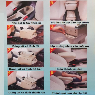 Hộp tỳ tay ô tô Mitsubishi Attrage và Mirage: Mầu Đen