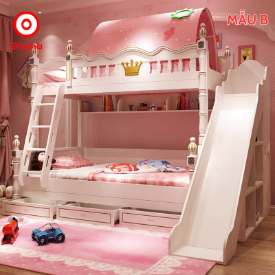 [Miễn phí lắp đặt & vận chuyển] Giường tầng trẻ em thông minh cao cấp 3 tầng Ohaha - GTCC031