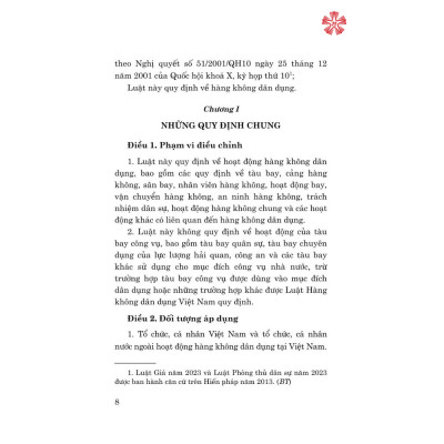 Luật hàng không dân dụng Việt Nam (hiện hành) (sửa đổi bổ sung năm 2013, 2014, 2023)