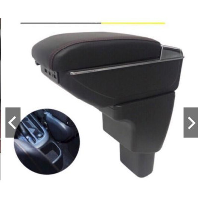 Hộp tì tay dành cho Hyundai Grand i10 nhựa bọc da cắm cốc 7 cổng usb