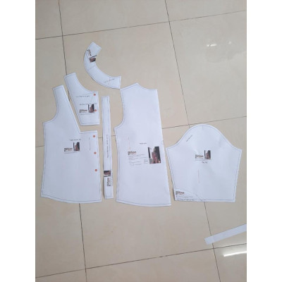 Rập giấy A0 mã 1440 - đầm lêch vai (BẢN VẼ)