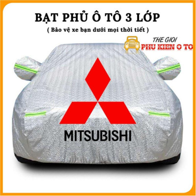 Bạt Phủ Xe Ô Tô Mitsubishi Mirage, Xpander, Attrage, Pajero, Trition, Outlander, có phản quang, chống nóng, chống nước