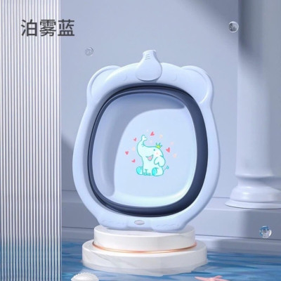 Chậu rửa mặt gấp gọn Linh Chi Bedding họa tiết con ong và con voi cho bé