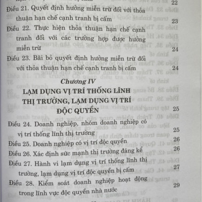 Luật Cạnh Tranh ( Hiện Hành )