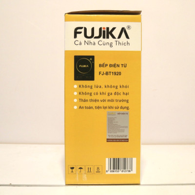  Bếp Điện Từ Đơn 2000W FUJIKA FJ-BT1920 Kèm Nồi Lẩu Inox Điều Khiển Cảm Ứng Mặt Kính Cao Cấp-Hàng Chính Hãng 