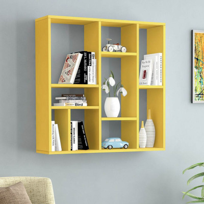 Kệ sách treo tường gỗ công nghiệp hiện đại SMLIFE Witecore