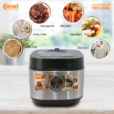 Nồi cơm điện tử Comet CM8088 1.8L – Công nghệ Fuzzy Logic, lòng niêu chống dính, làm nóng 3D – Nấu đa năng, tiết kiệm điện – Hàng chính hãng, bảo hành 1 năm
