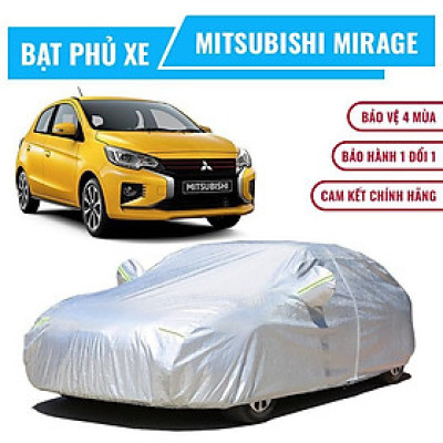 Bạt phủ xe ô tô 5 chỗ Mitsubishi Mirage 3 lớp chống nóng, chống thấm, chống bụi. Bạt phủ xe Mirage, Bạt trùm xe hơi
