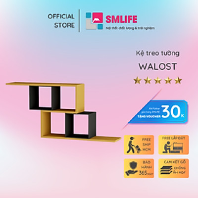 Kệ trang trí gỗ kiểu dáng nhỏ gọn SMLIFE Walost