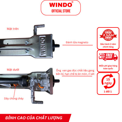 Bếp Gas Công Nghiệp Khè WINDO - 6 NEW | Bếp gas khè lửa lớn nấu nhà hàng, khách sạn- Hàng chính hãng
