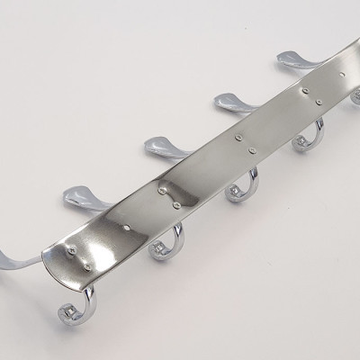 Móc treo áo 5 chấu hoa văn Inox Eurolife EL-M2 (Trắng bạc)