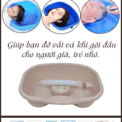 Chậu Gội Đầu Tại Giường, Tại Nhà, Thau Gội Đầu Chất Liệu Nhựa Cao Câp Siêu Bền