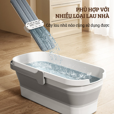 Xô Nhựa Cao Cấp Gấp Gọn Đa Năng Damas, Xô Nước Lau Nhà Vệ Sinh Nhà Cửa  - Chất Liệu Nhựa PP An Toàn Cho Người Tiêu Dùng - Dung Tích 12L Phù Hợp Với Nhiều Nhu Cầu Sử Dụng: Rửa Xe, Câu Cá, Để Đồ Đạc,...Thiết Kế Kèm Quai Xách Tay Thuận Tiện Di Chuyển