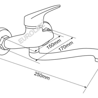 Vòi rửa chén nóng lạnh âm tường Đồng mạ Chrome Eurolife EL-T016AT (Trắng bạc)