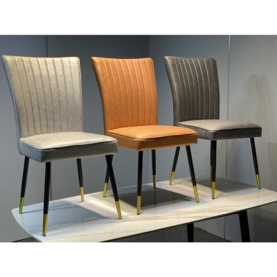 Bộ bàn ăn mặt đá Ceramic bóng chân chéo chữ x cong kết hợp ghế king