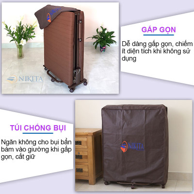 Giường gấp kiểu dáng hàn quốc Nikita NKT-HQ75