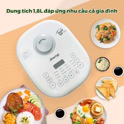Nồi cơm điện cao tần giảm đường DREAMER DKA-IRC118, 1.8 lít, lòng nồi hợp kim gang, 18 chức năng, hàng chính hãng