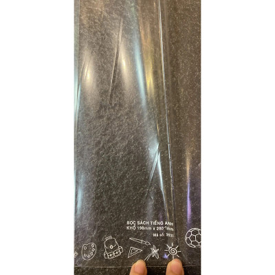 Bọc sách giáo khoa tiếng Anh nylon  Hồng Hà  198 x 280mm -  3531 (tập 5 chiếc)