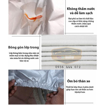 [DEAWOO MATIZ- LOẠI VẢI DÙ] Bạt trùm xe ô tô 4 chỗ DEAWOO MATIZ vải dù oxford cao cấp , áo bạt phủ trùm che kín 