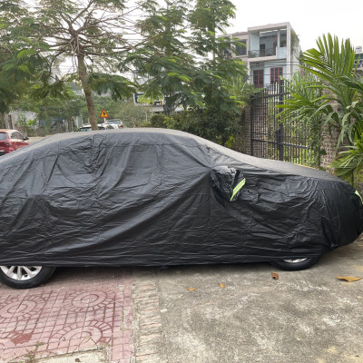 Bạt phủ ô tô Volkswagen Touareg chất liệu Polyester - màu đen cao cấp MACSIM màu đen - sử dụng trong nhà và ngoài trời