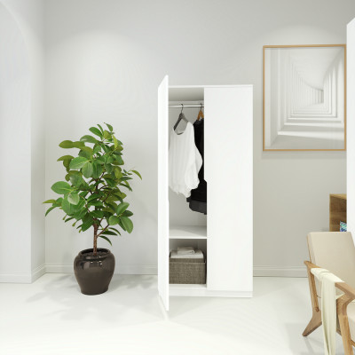 [Happy Home Furniture] DASH ,  Tủ quần áo đơn giản - 2 cửa mở ,  78cm x 53cm x 178cm ( DxRxC), TCM_006
