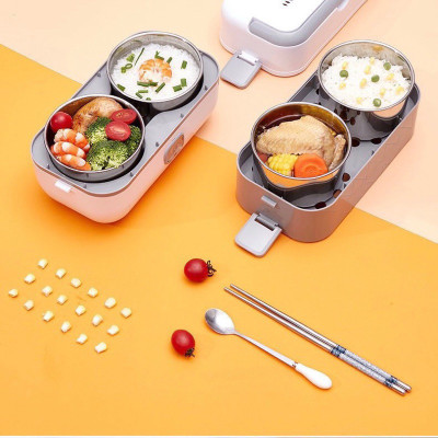 Hộp Cơm Cắm Điện 2 Tầng 4 Ngăn Inox Giữ Nhiệt Hâm Nóng Thức ăn