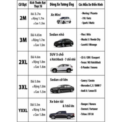 Bạt phủ xe cao cấp 3xl - bạt phủ dành cho xe toyota camry vios altis cerato kia