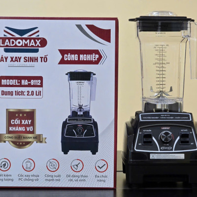 Máy xay sinh tố công nghiệp 1860W Ladomax HA-9112 xay đá, rau má, sinh tố chuyên quán - Hàng chính hãng