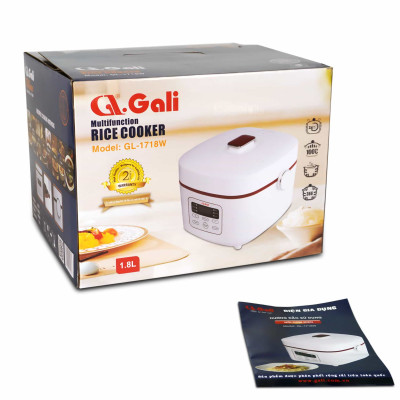 Nồi Cơm Điện Gali GL-1718W Dung tích 1,8L, đa chức năng nấu: Lẩu, Cháo, Soup,... Lòng nồi dày giữ nhiệt tốt. Hàng chính hãng chất lượng cao, bảo hành 24 tháng