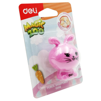 Chuốt Chì Mini Deli 560 - Hình Thỏ - Màu Hồng