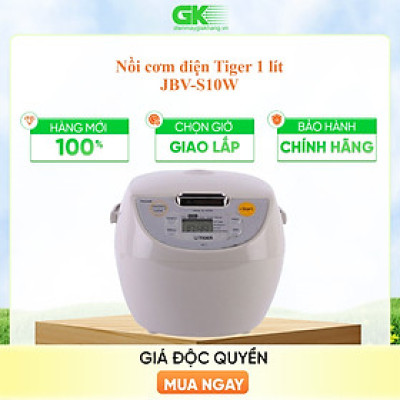 Nồi Cơm Điện Tử Tiger JBV-S10W - 1 Lít - Hàng Chính Hãng