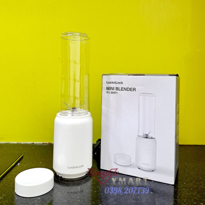 Máy Xay Sinh Tố Mini Blender Locknlock EJM433WHT (Model 2024), 220-240 V, 50/60 Hz, 150 W, 280 ml - Hàng Chính Hãng 