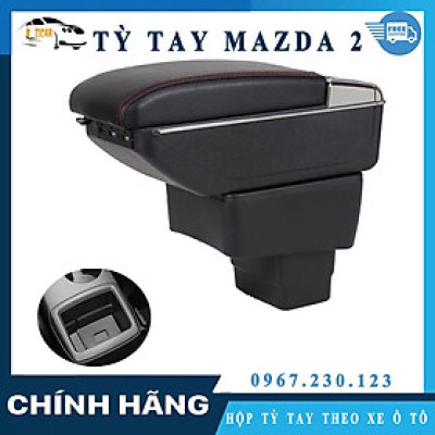 Hộp Tỳ Tay Ô TÔ Mazda 2 Tích Hợp Cổng Sạc USB