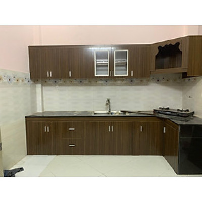 Tủ bếp trên/ dưới nhựa Tundo thi công lắp ráp tận nhà