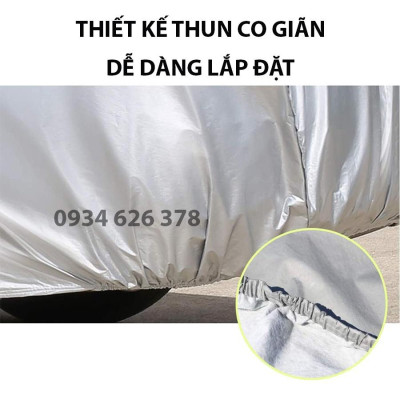 Bạt phủ xe ô tô KIA Sedona 3 lớp tráng bạc thông minh, chất liệu vải dù oxford cao cấp, áo chùm bảo vệ xe 4,5,7 chỗ